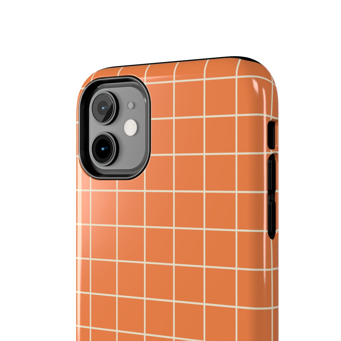 Tangerine Grid Tough iPhone Case