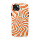 Orange Dizzy Spiral Tough iPhone Case