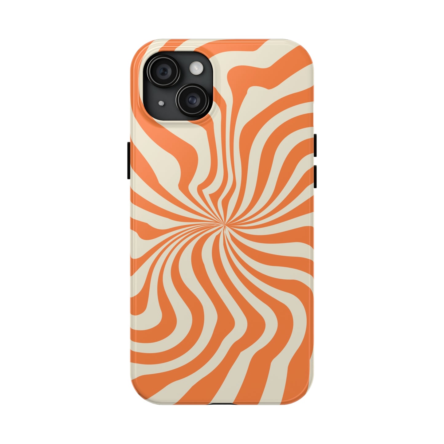 Orange Dizzy Spiral Tough iPhone Case