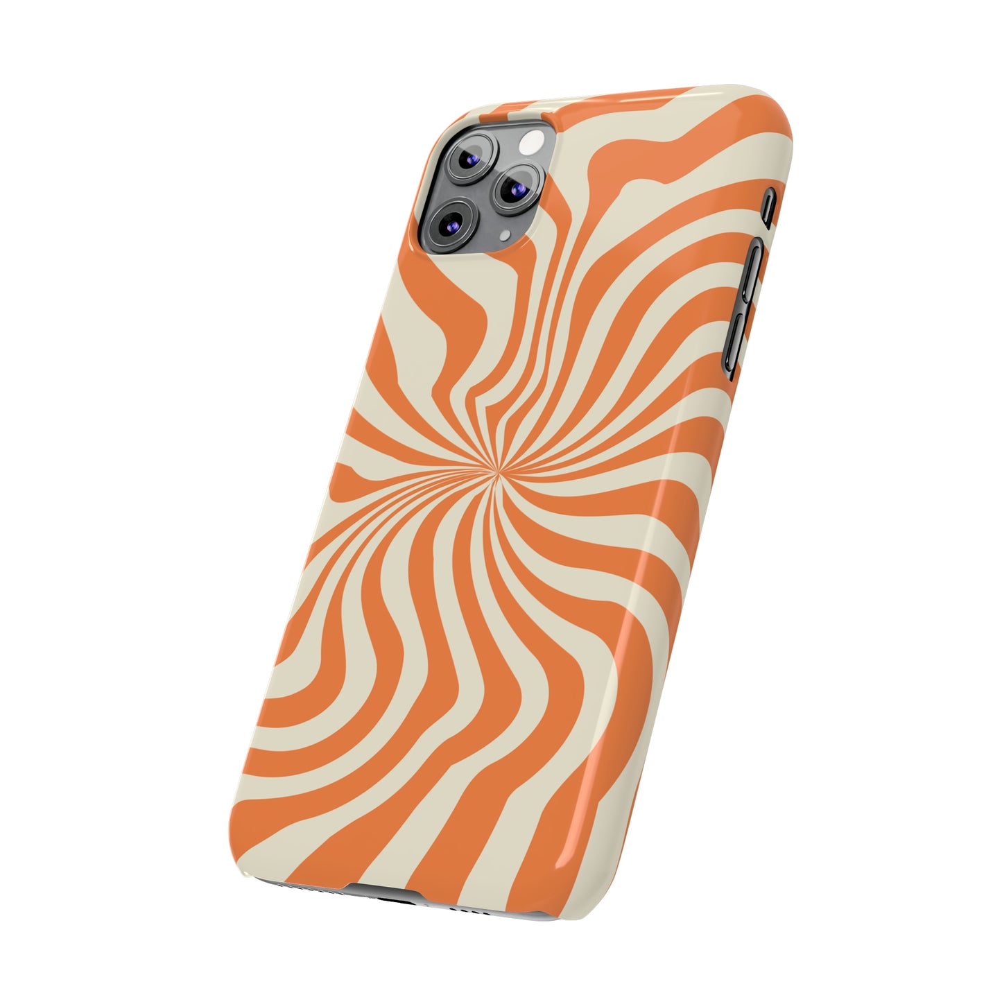 Orange Dizzy Spiral Snap Case