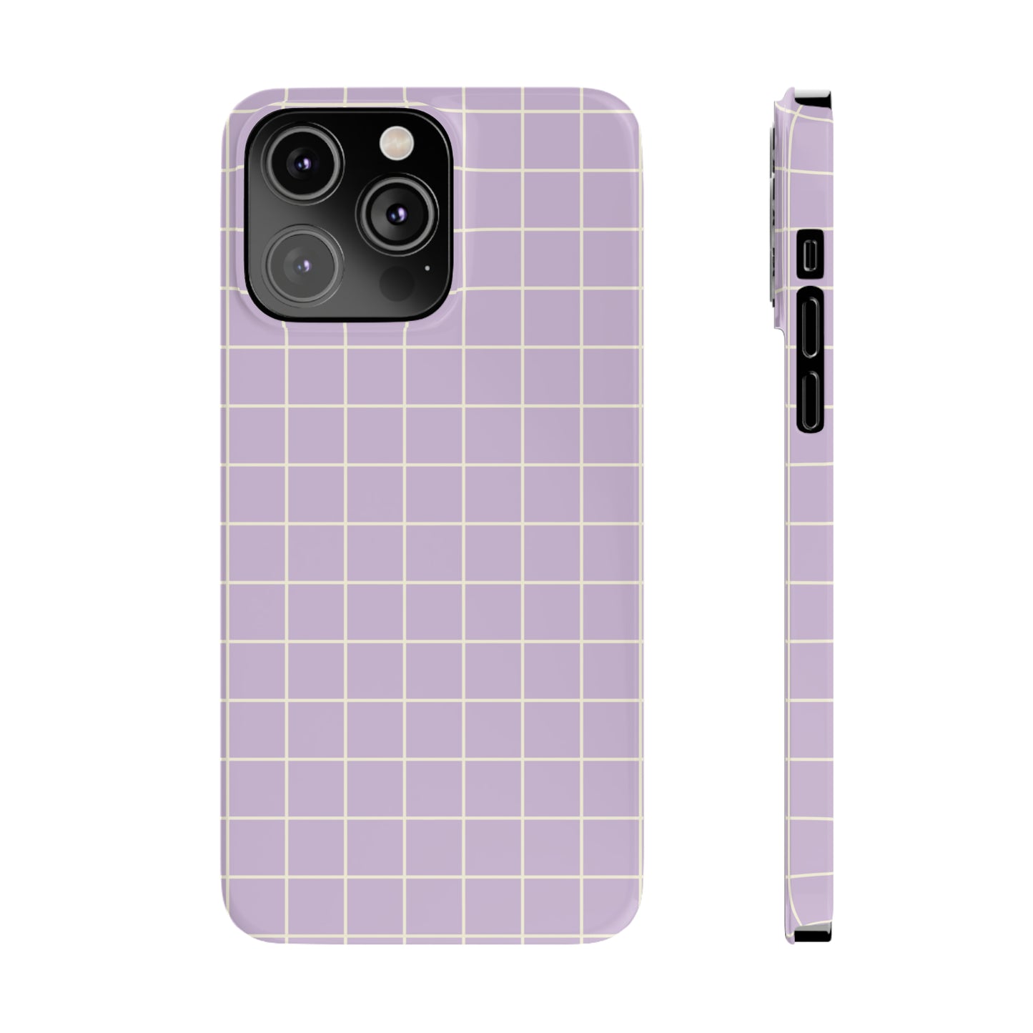 Lavender Grid Snap Case