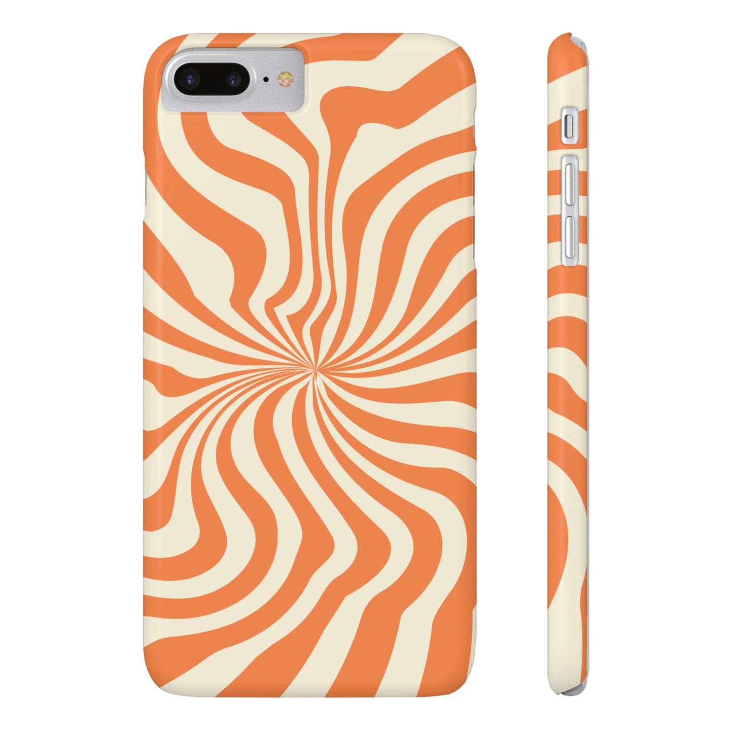 Orange Dizzy Spiral Snap Case