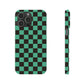 Green Checkers Snap Case