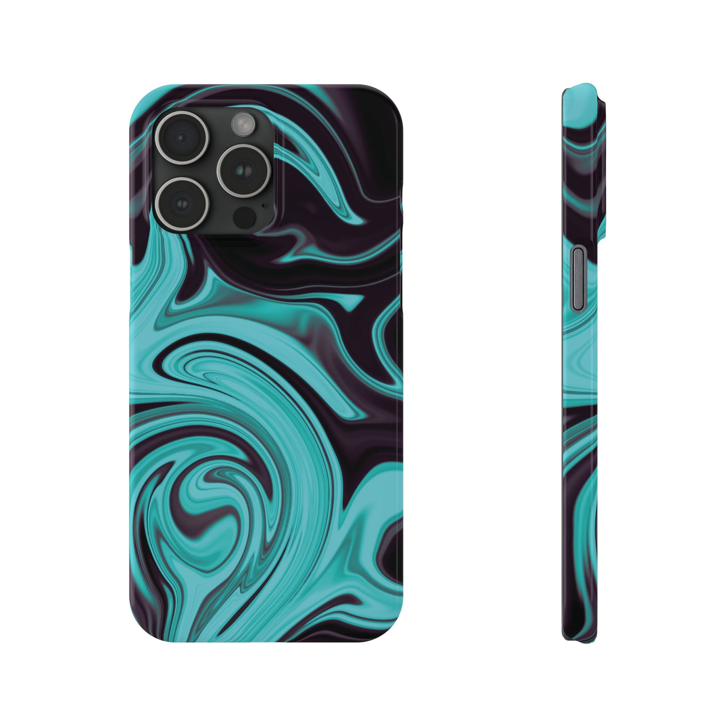 Aqua liquid marble pattern Snap Case