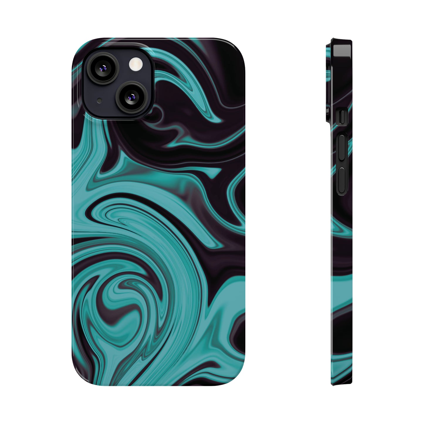 Aqua liquid marble pattern Snap Case