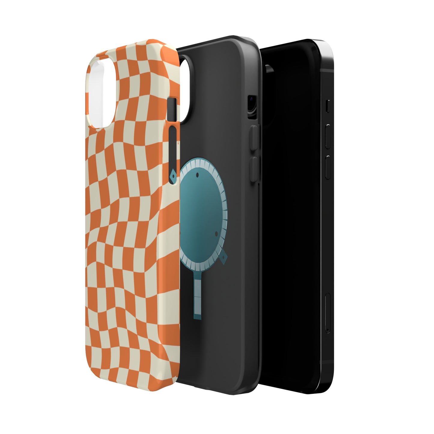 Retro Orange Peel Crazy Checkers MagSafe Tough Case