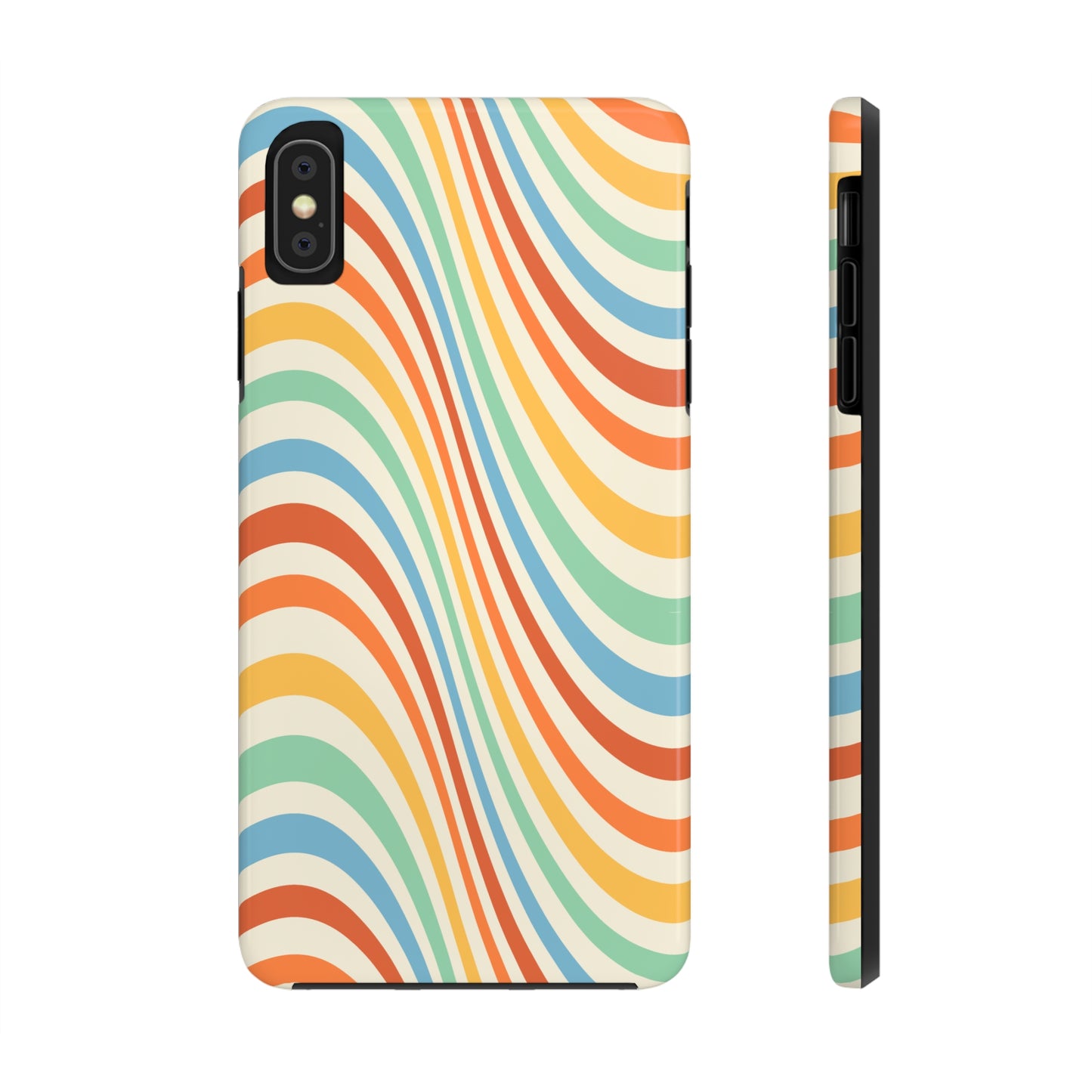 Retro Swirl Tough iPhone Case