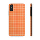 Tangerine Grid Tough iPhone Case