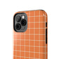 Tangerine Grid Tough iPhone Case