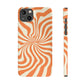 Orange Dizzy Spiral Snap Case