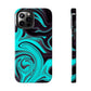 Aqua liquid marble pattern Tough Case