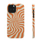 Orange Dizzy Spiral Snap Case