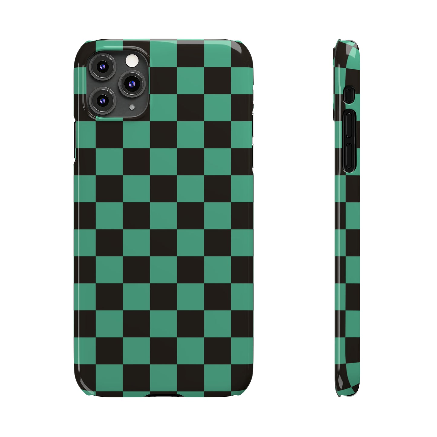 Green Checkers Snap Case