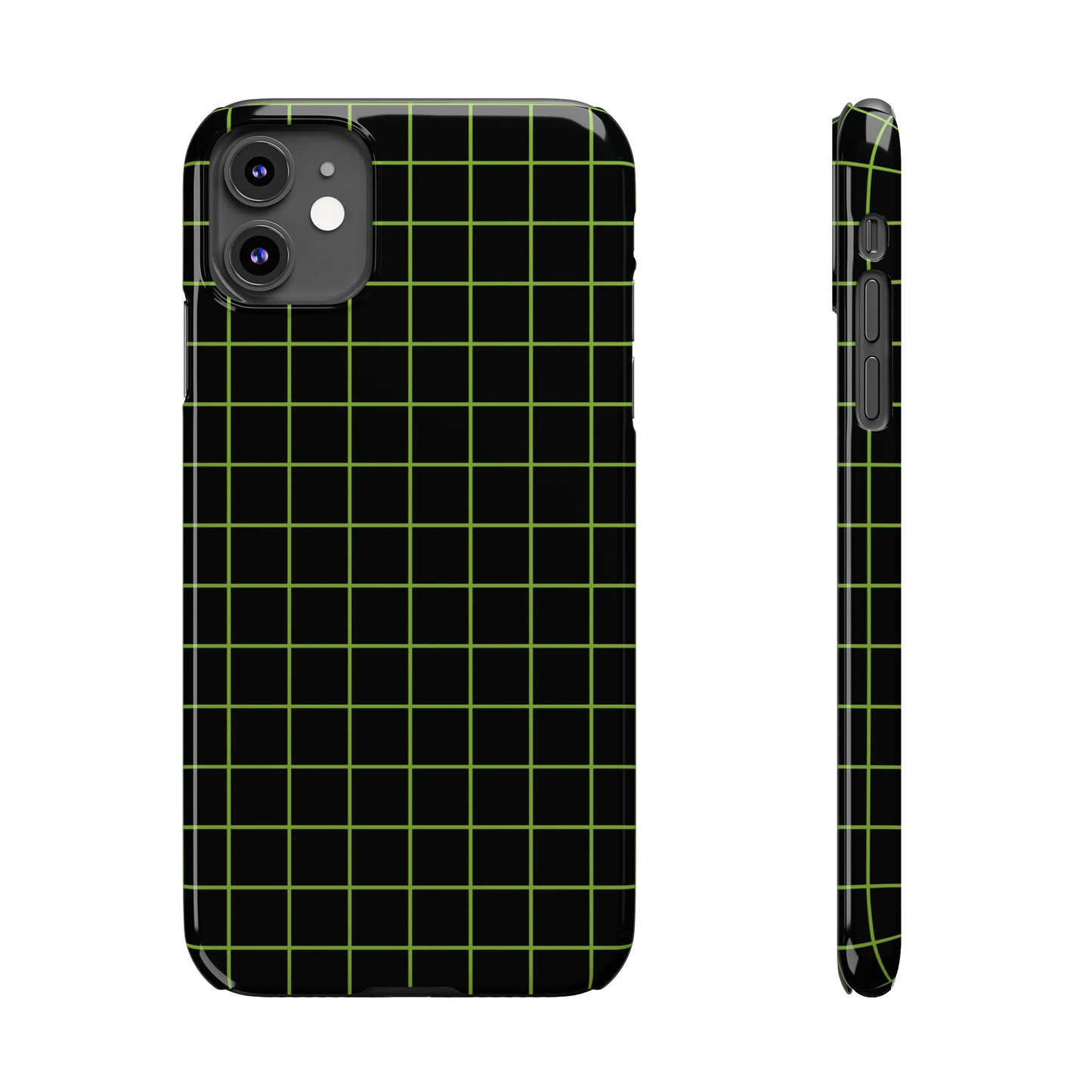 Green Grid Snap Case