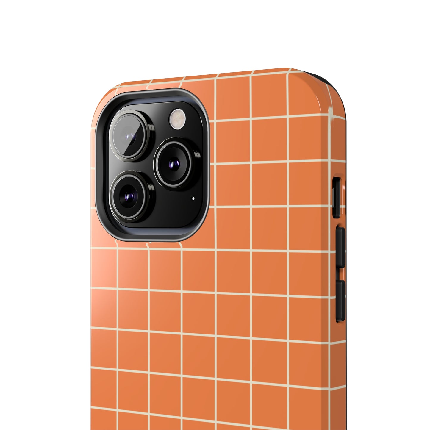 Tangerine Grid Tough iPhone Case