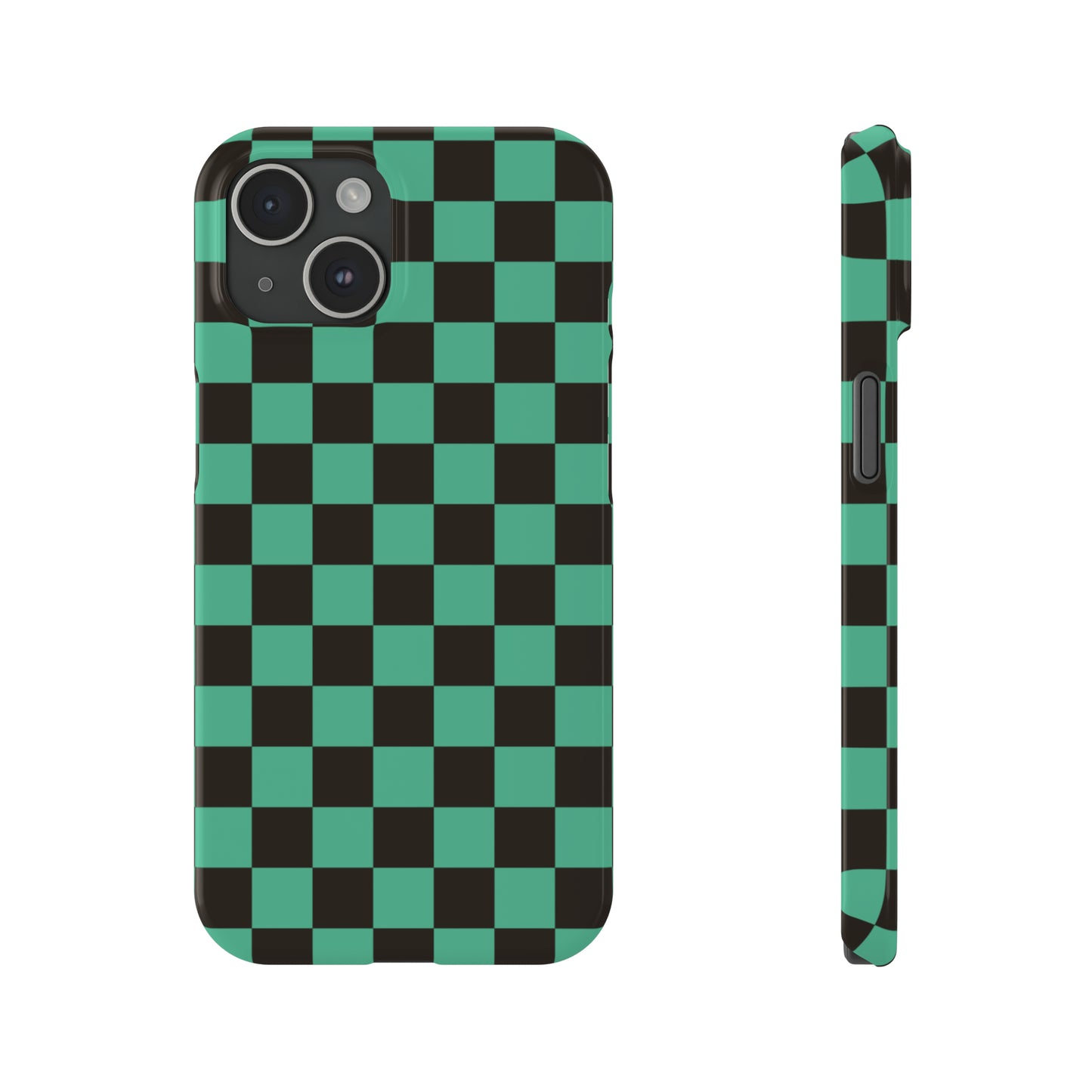 Green Checkers Snap Case