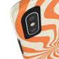 Orange Dizzy Spiral Tough iPhone Case