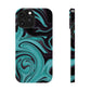 Aqua liquid marble pattern Snap Case