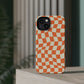 Retro Orange Peel Crazy Checkers MagSafe Tough Case