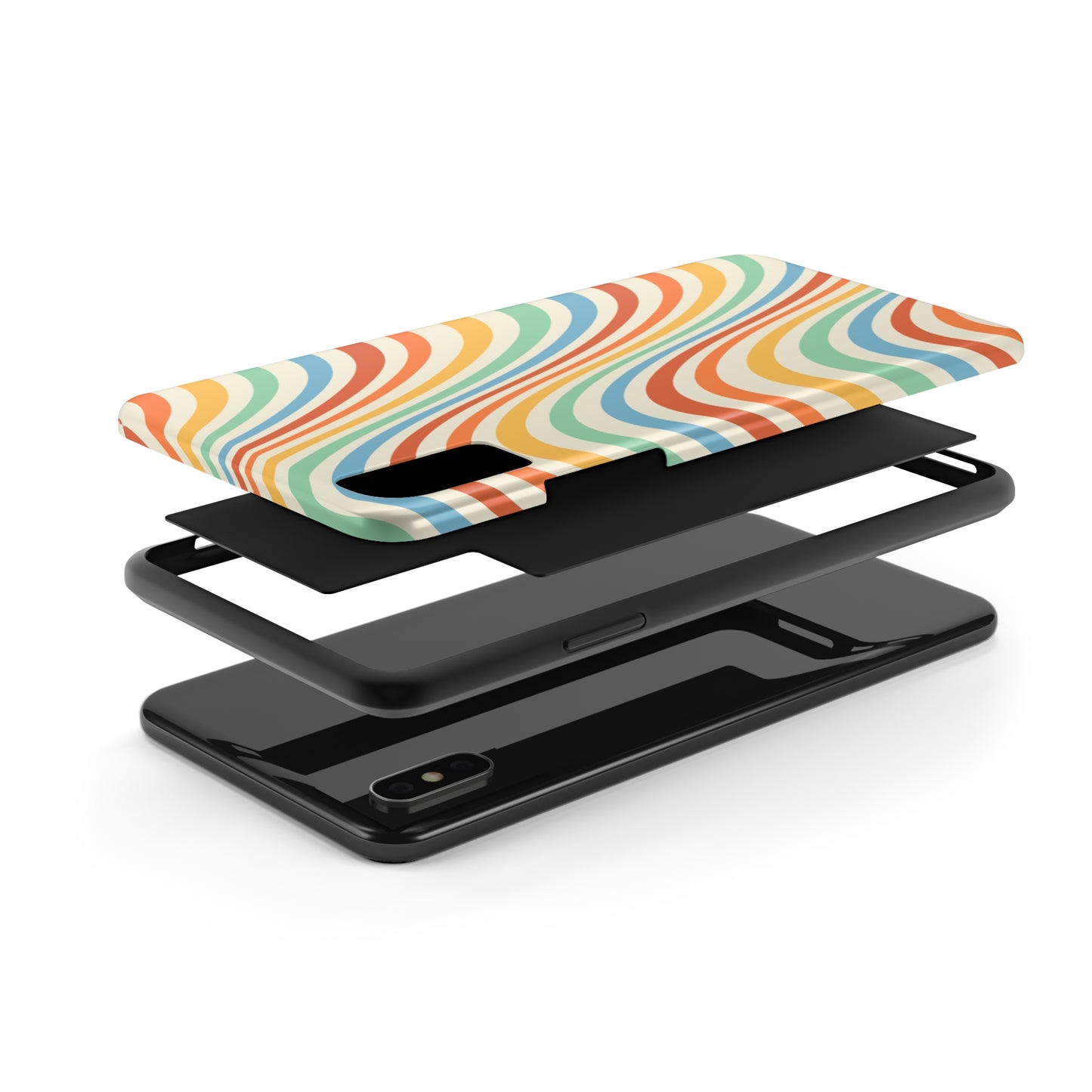 Retro Swirl Tough iPhone Case