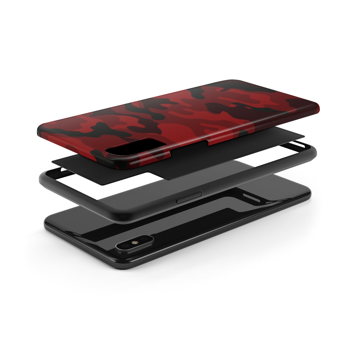 Red Camouflage Tough Case