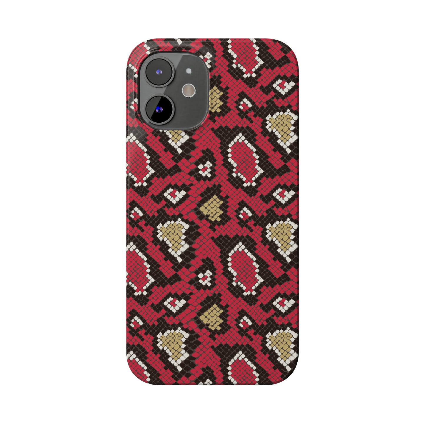 Red Snake Skin Snap Case