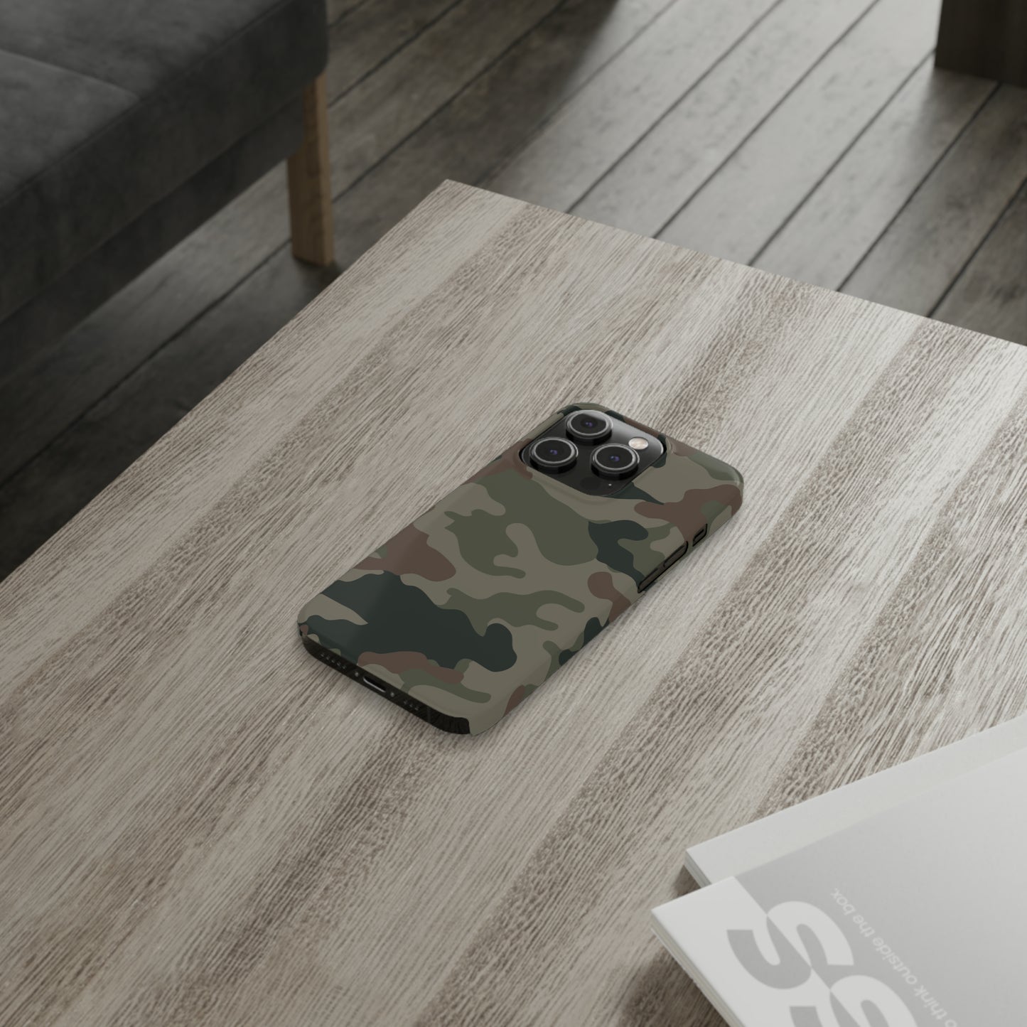 Dark Camouflage Snap Case