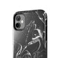 Grey & White liquid paint pattern Tough Case