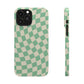 Pistachio Checkers Snap Case