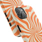 Orange Dizzy Spiral Tough iPhone Case