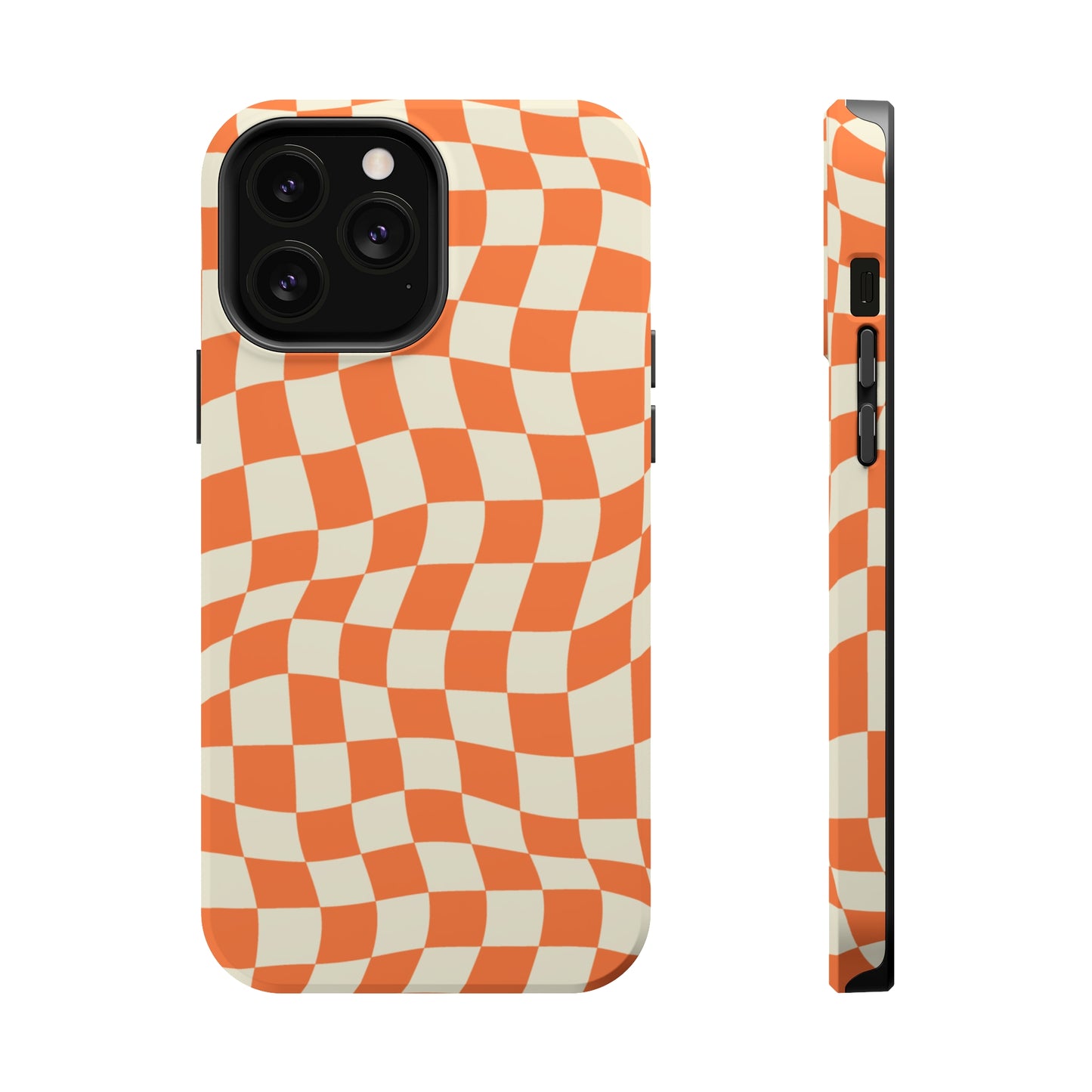 Retro Orange Peel Crazy Checkers MagSafe Tough Case