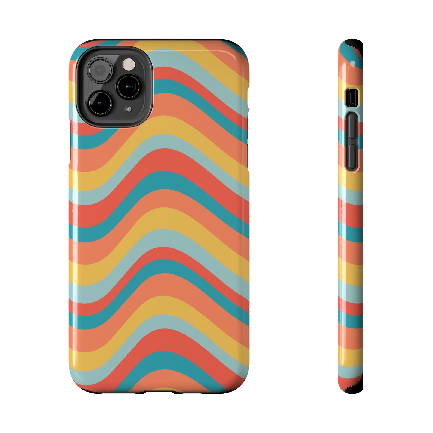 Wavy Pattern Tough iPhone Case