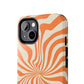 Orange Dizzy Spiral Tough iPhone Case