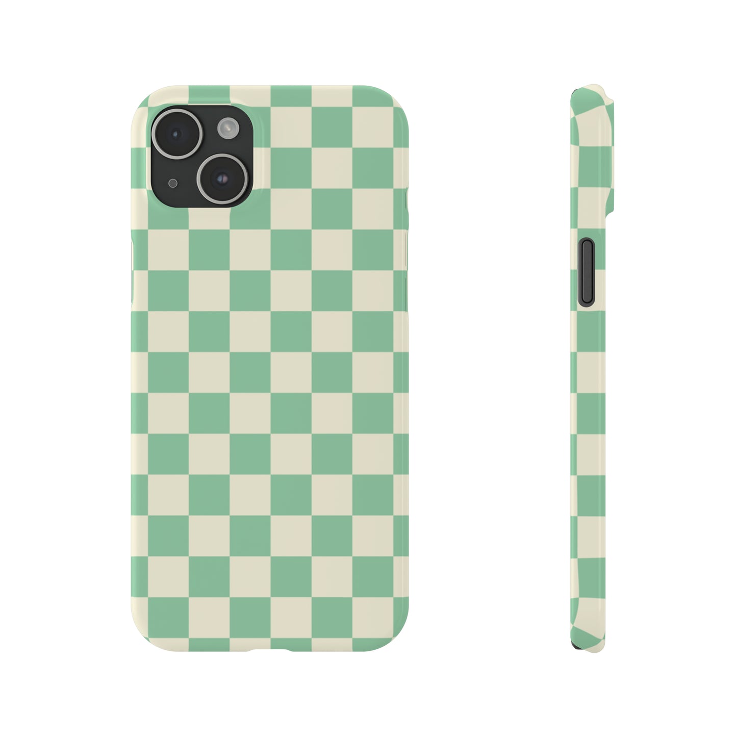 Retro Mint Checkers Snap Case