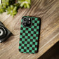 Green Checkers Snap Case