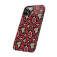 Red Snake Skin Snap Case