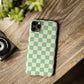 Retro Mint Checkers Snap Case