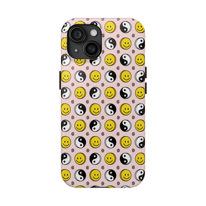 Yin and yang X Smiley Tough iPhone Case