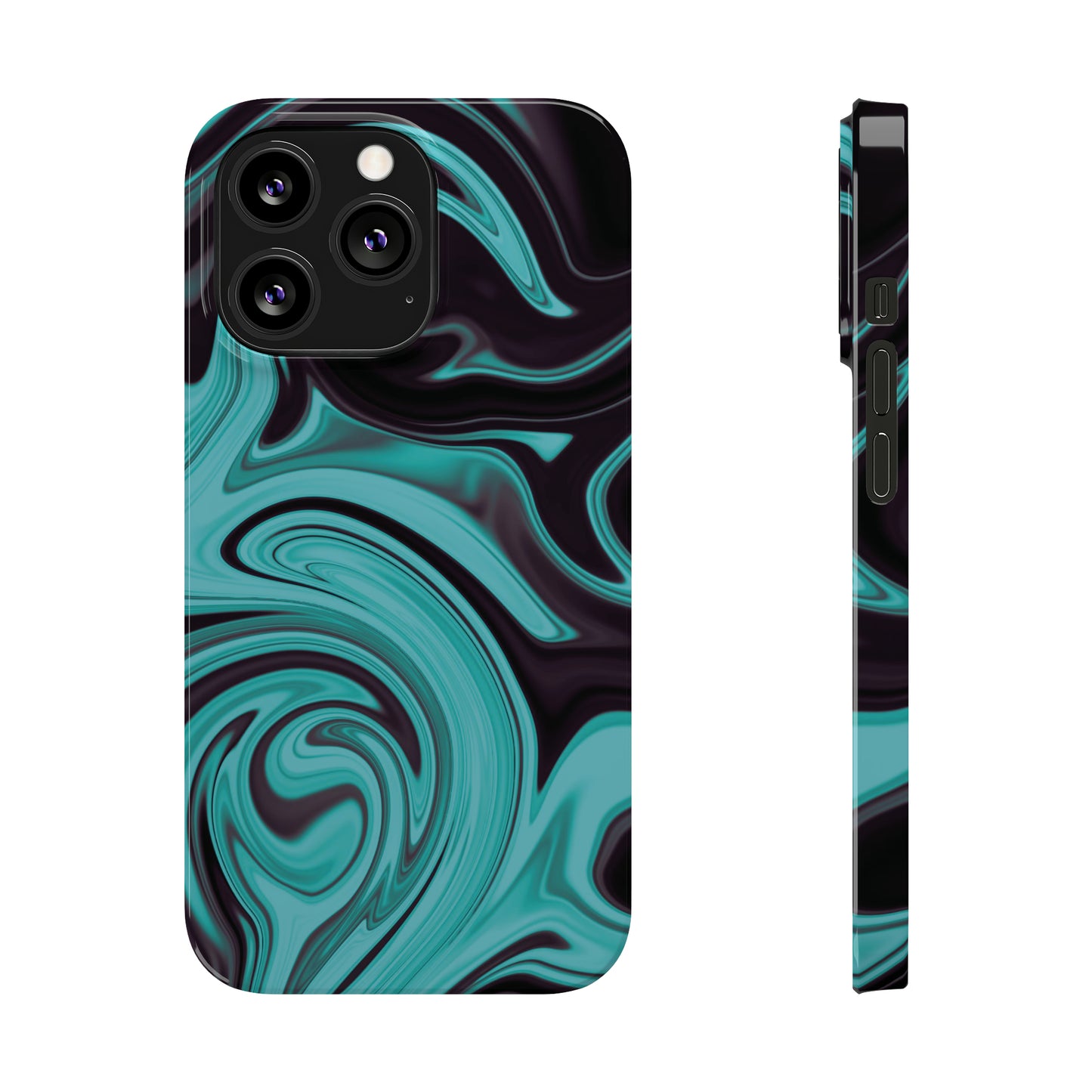 Aqua liquid marble pattern Snap Case