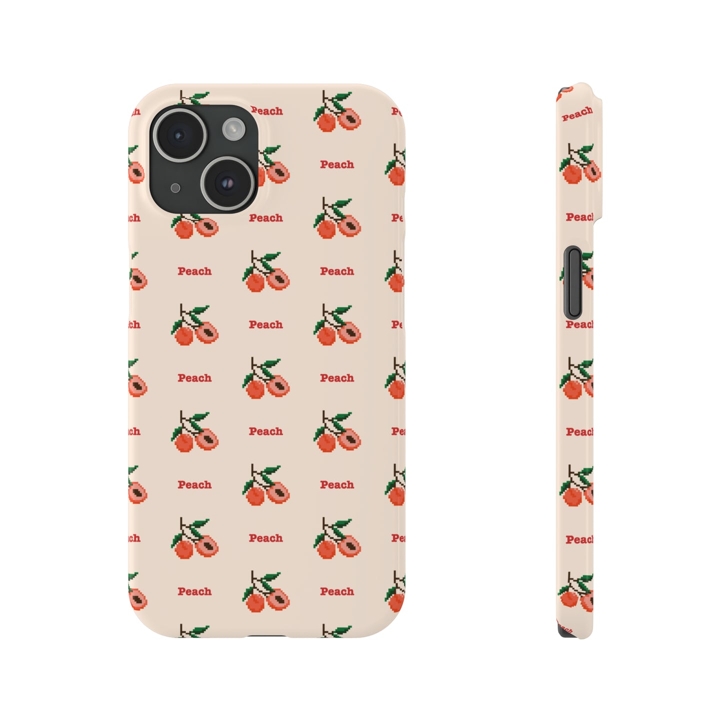 Pixelated Peach Snap Case