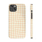 Soft Beige Dizzy Grid Snap Case