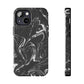 Grey & White liquid paint pattern Tough Case