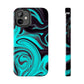 Aqua liquid marble pattern Tough Case