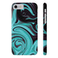 Aqua liquid marble pattern Snap Case