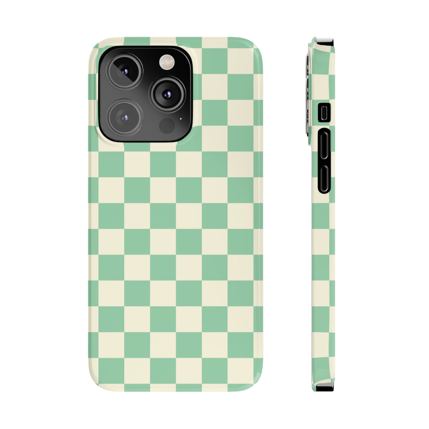 Retro Mint Checkers Snap Case