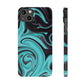 Aqua liquid marble pattern Snap Case