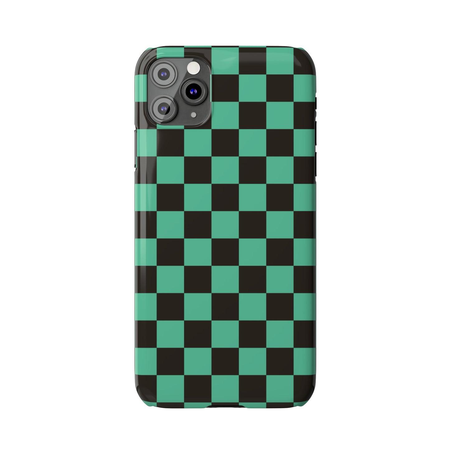 Green Checkers Snap Case