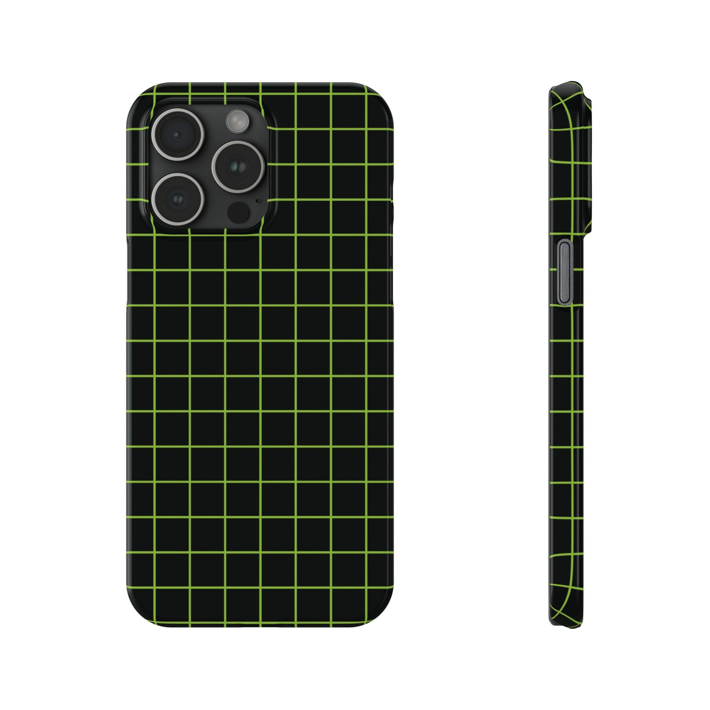 Green Grid Snap Case