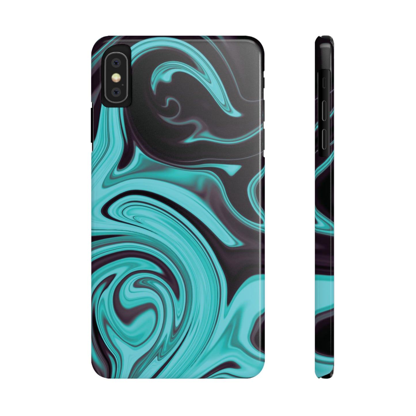 Aqua liquid marble pattern Snap Case