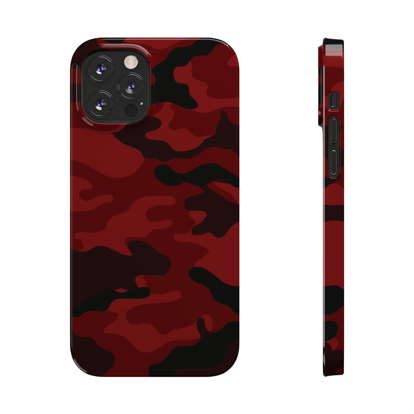 Red Camouflage Snap Case